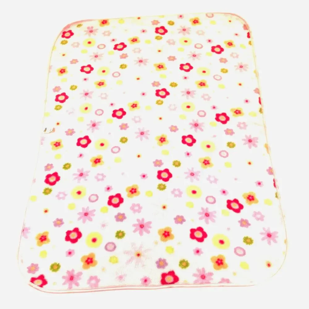 Circo Target Happy Flower Fleece Baby Blanket Plush Multi Floral